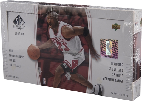 2003/04 Upper Deck SP Authentic Basketball Unopened Box (24 Packs)